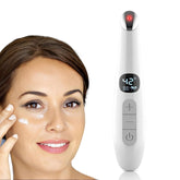 Eye Lift Wand, 3 in 1 Vibrating Red Light 98°F to 113°F LCD Display Eye Massager for Dry Eyes, Dark Circles and Puffiness, Electrical Face, Neck