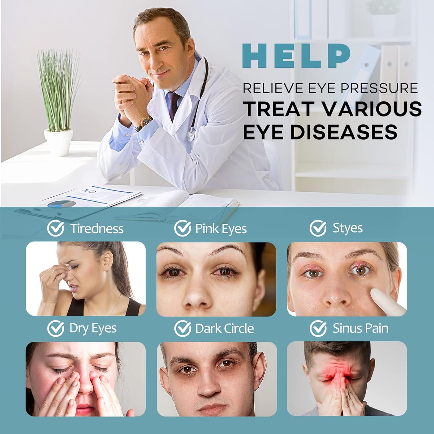 Heated Eye Mask, Warm Eye Compress Mask, USB Electric Eye Heating Pad with Temperature & Timer Control, Dry Eye Mask for Dry Eyes Blepharitis Sinus